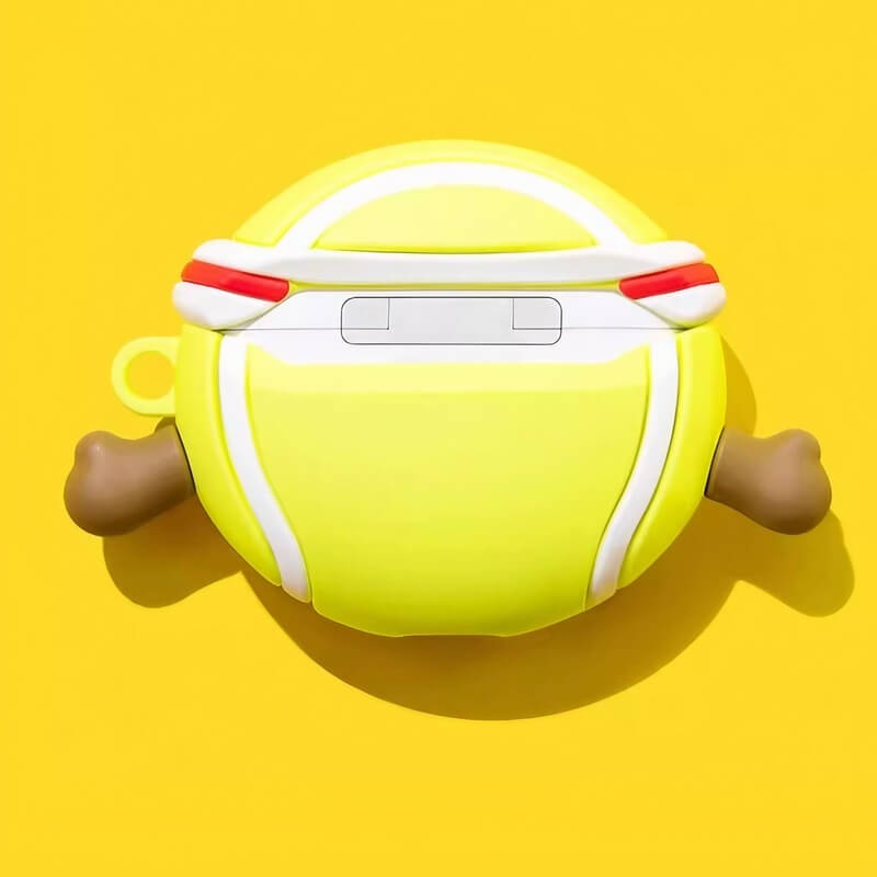 Tennis Ball Theme Cute Cartoon Yellow Silicone AirPods Case - Funny Pendant Tennis Ball Theme Cute Cartoon Yellow Silicone AirPods Case - Funny Pendant