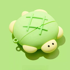 Turtle Themed AirPods Case - Green Silicone, Cute & Funny