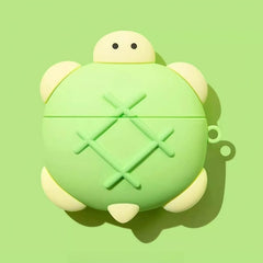 Turtle Themed AirPods Case - Green Silicone, Cute & Funny