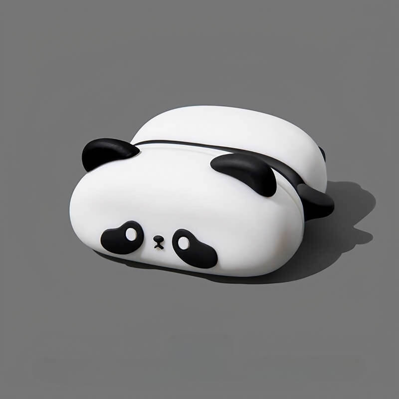 White Panda Silicone AirPods Case 3″ - Cute and Funny