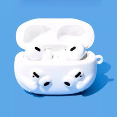 White Silicone 5″ AirPods Case - Cute Funny Earphone Theme