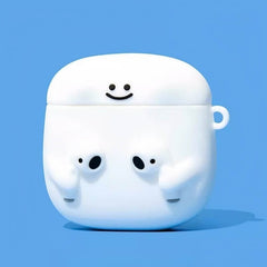 White Silicone 5″ AirPods Case - Cute Funny Earphone Theme
