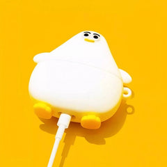 White Silicone AirPods Case 3″ - Cute Seagull Theme