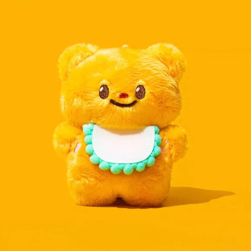 Yellow Big Bear 8″ Plush AirPods Case - Cute, Funny