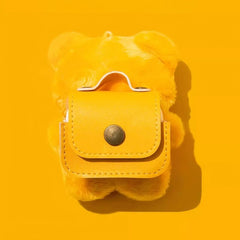 Yellow Big Bear 8″ Plush AirPods Case - Cute, Funny