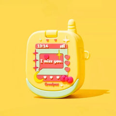 Yellow Silicone 6″ AirPods Case - Phone and Makeup Mirror Theme, Cute Funny Design