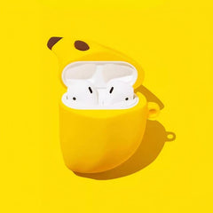 Yellow Silicone AirPods Case - Banana Theme - 6″ Cute and Funny Design