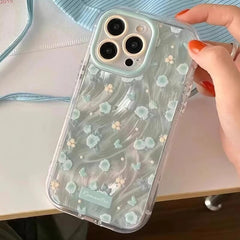 Yellow TPU iPhone 16 Pro Max Case with Floral Flower Pattern