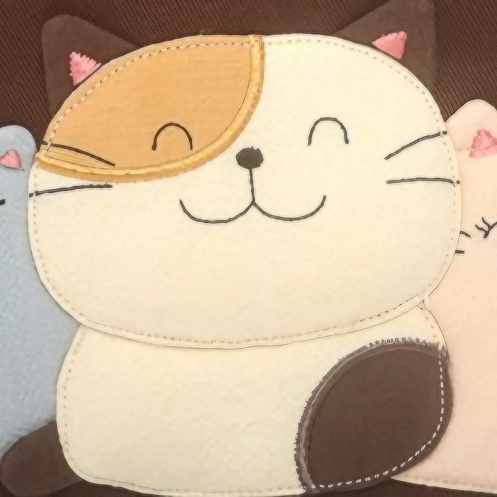 Cute Cotton Cat-themed Kawaii Handbag Casual and Phone Bag - Deep Blue Cute Cotton Cat-themed Kawaii Handbag Casual and Phone Bag - Deep Blue