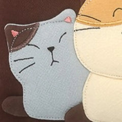 Cute Cotton Cat-themed Kawaii Handbag Casual and Phone Bag - Deep Blue