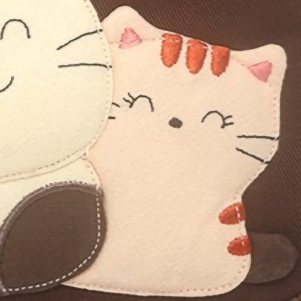 Cute Cotton Cat-themed Kawaii Handbag Casual and Phone Bag - Deep Blue Cute Cotton Cat-themed Kawaii Handbag Casual and Phone Bag - Deep Blue