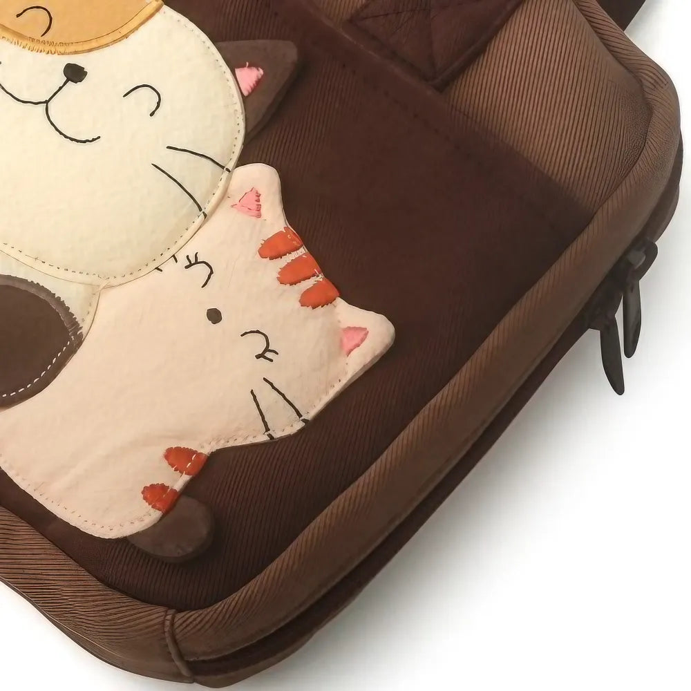 Cute Cotton Cat-themed Kawaii Handbag Casual and Phone Bag - Deep Blue Cute Cotton Cat-themed Kawaii Handbag Casual and Phone Bag - Deep Blue