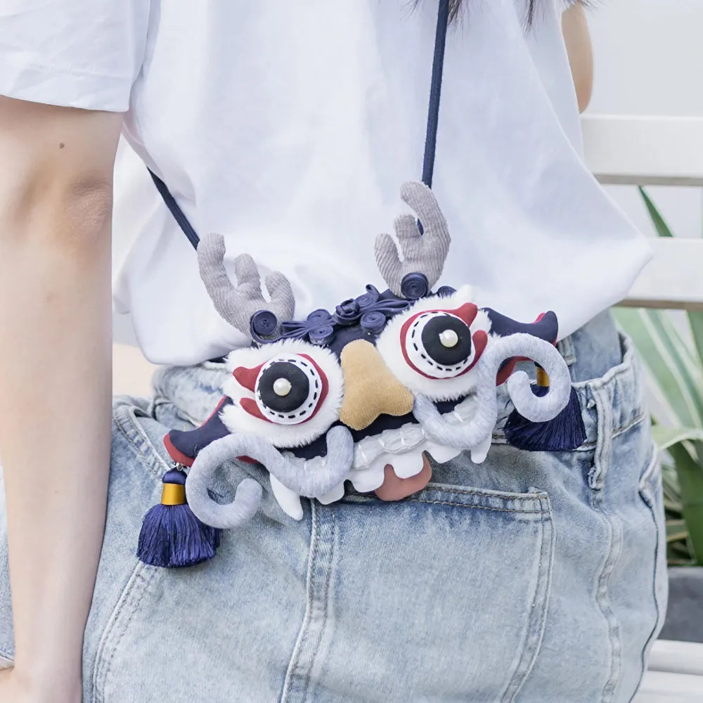 Cute and Unique Cotton Sling Kawaii Handcrafted Bag Dance Dragon Casual and Mini Bag Cute and Unique Cotton Sling Kawaii Handcrafted Bag Dance Dragon Casual and Mini Bag