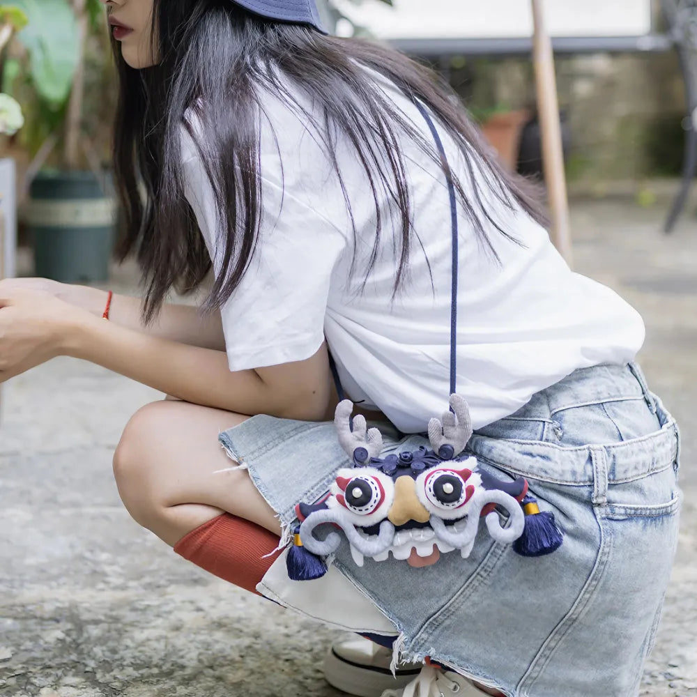Cute and Unique Cotton Sling Kawaii Handcrafted Bag Dance Dragon Casual and Mini Bag Cute and Unique Cotton Sling Kawaii Handcrafted Bag Dance Dragon Casual and Mini Bag