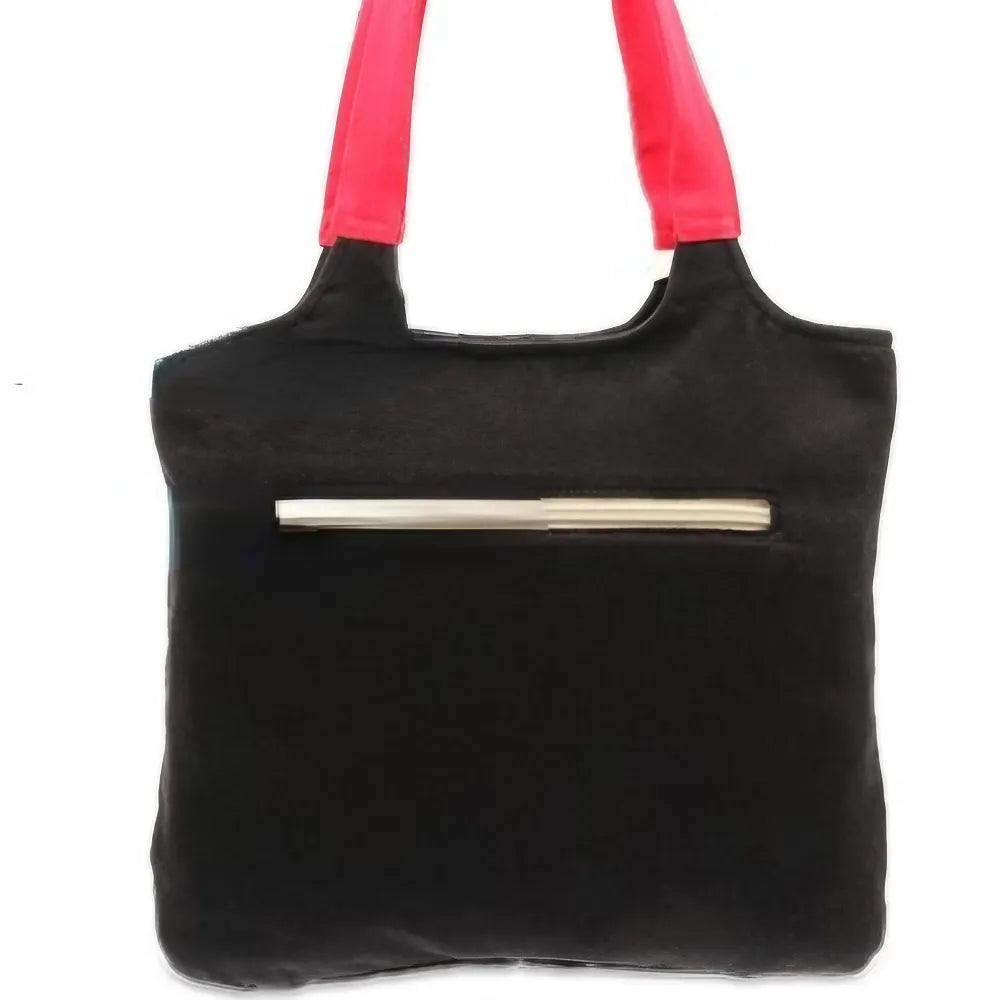 Cute Black Canvas Cat Theme Kawaii Shoulder Bag Casual Carryall for Cat Lovers Cute Black Canvas Cat Theme Kawaii Shoulder Bag Casual Carryall for Cat Lovers