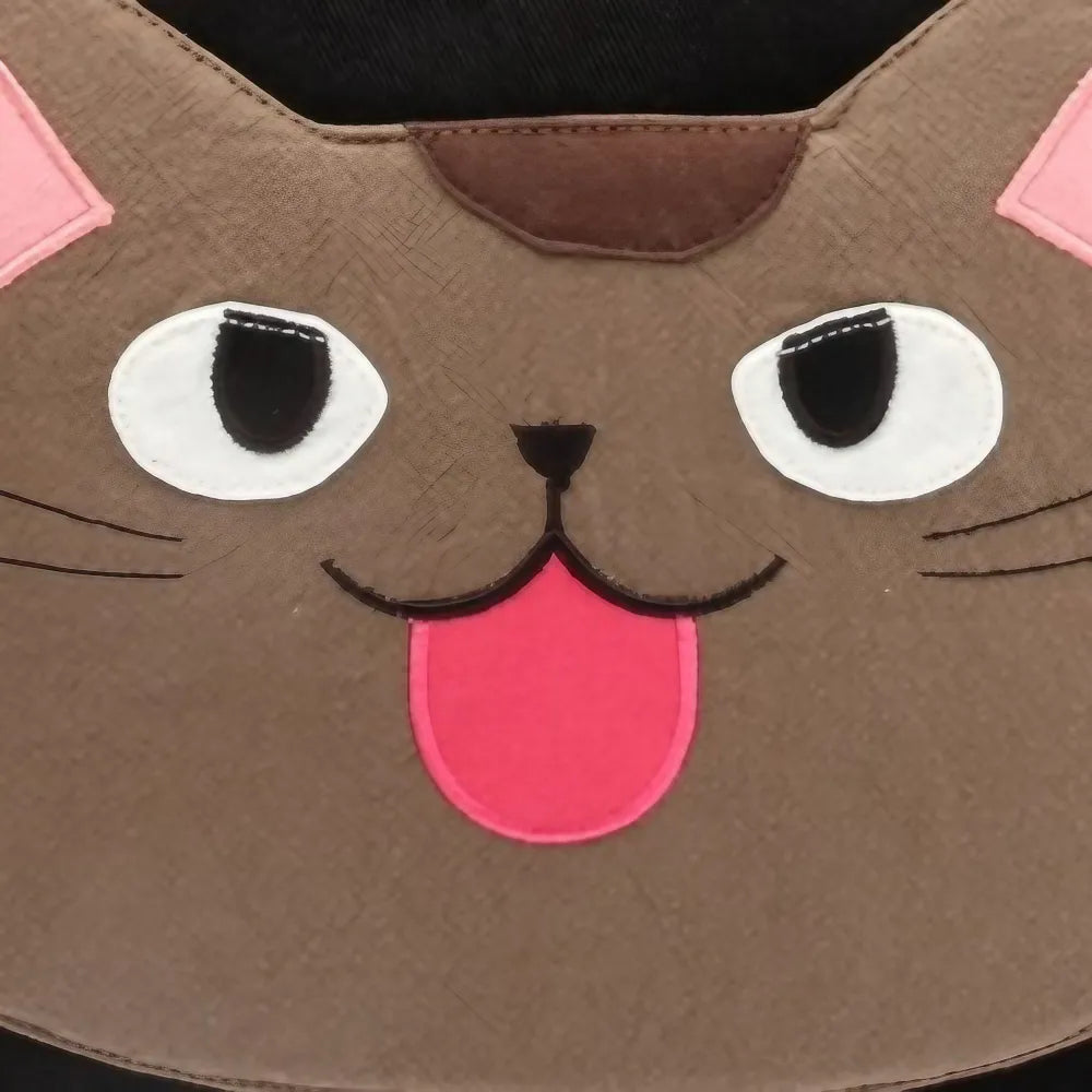 Cute Black Canvas Cat Theme Kawaii Shoulder Bag Casual Carryall for Cat Lovers Cute Black Canvas Cat Theme Kawaii Shoulder Bag Casual Carryall for Cat Lovers