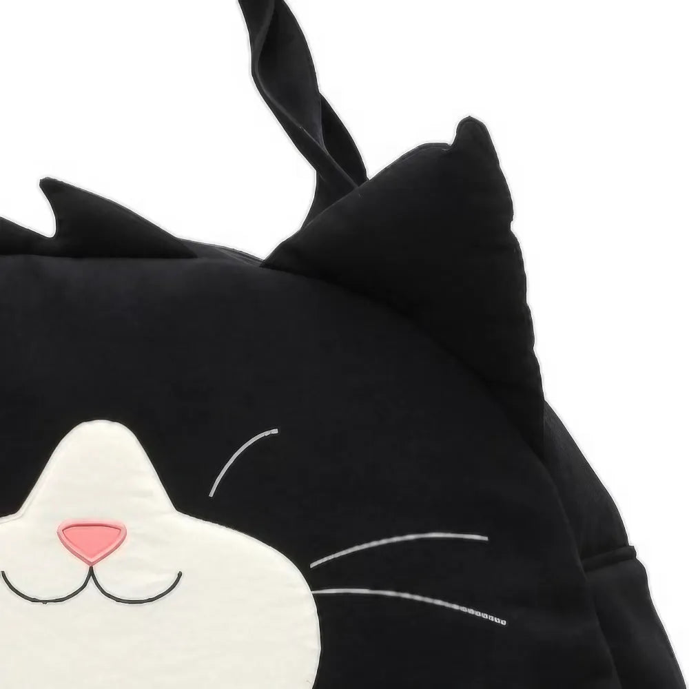 Kawaii Black Cat Cotton Cute Tote Bag Casual and Laptop Carryall Kawaii Black Cat Cotton Cute Tote Bag Casual and Laptop Carryall