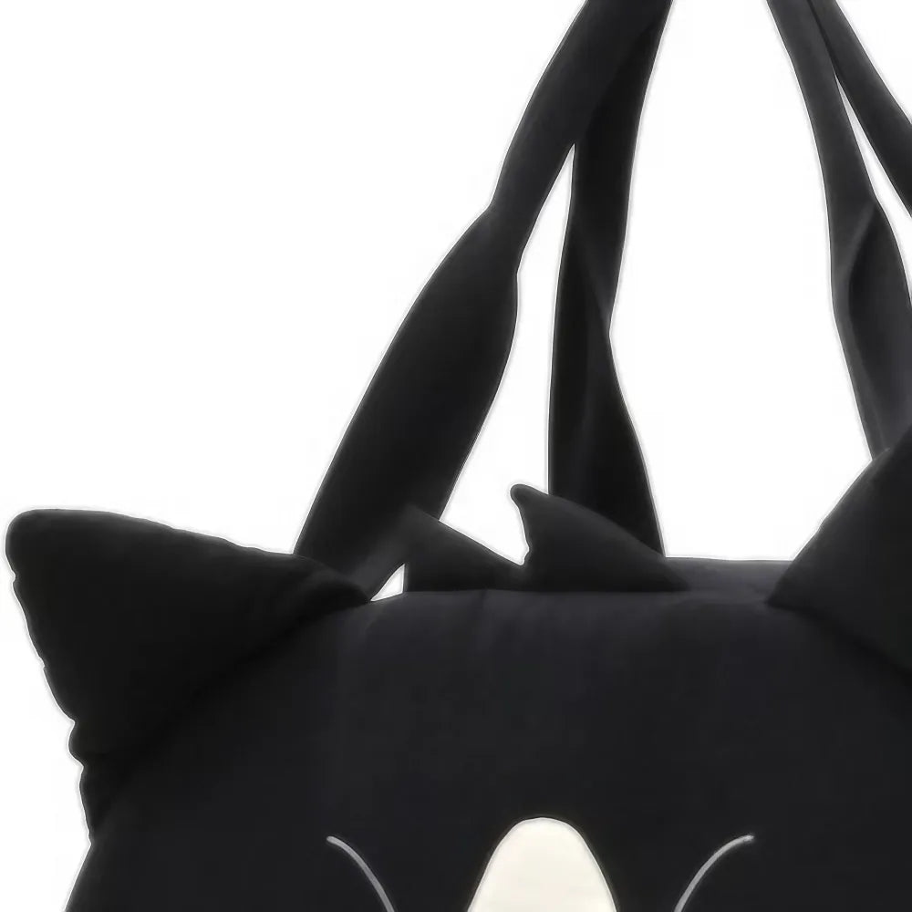 Kawaii Black Cat Cotton Cute Tote Bag Casual and Laptop Carryall Kawaii Black Cat Cotton Cute Tote Bag Casual and Laptop Carryall