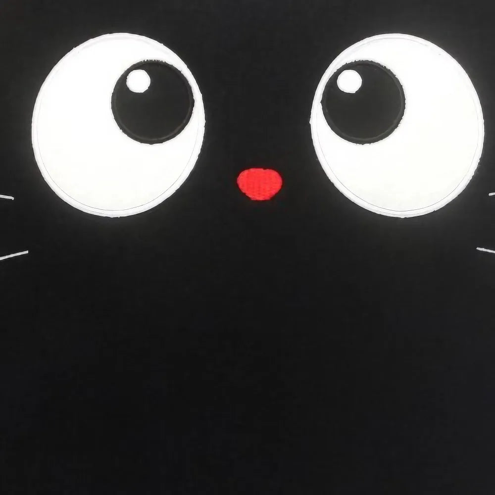 Cute Black Cat-themed Cotton Kawaii Tote Bag Casual and Minimalistic Design Cute Black Cat-themed Cotton Kawaii Tote Bag Casual and Minimalistic Design