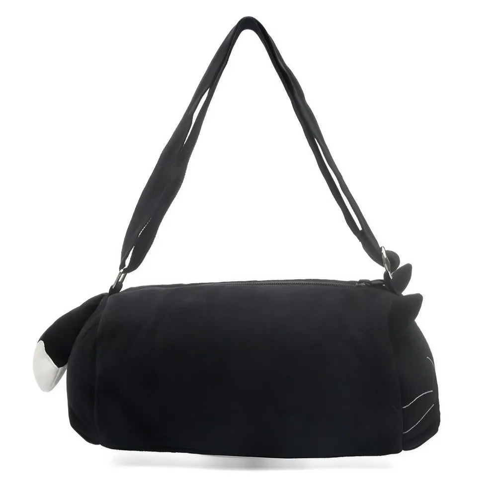 Kawaii Black Cat-themed Cotton Cute Crossbody Bag Casual Bucket Bag Kawaii Black Cat-themed Cotton Cute Crossbody Bag Casual Bucket Bag