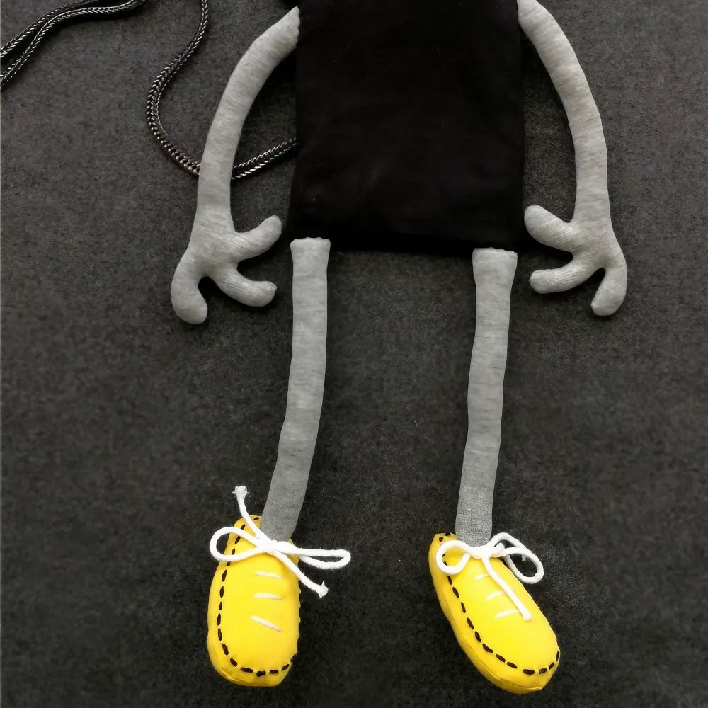 Kawaii Black Cotton Cute Crossbody Bag Frog Prince Theme Casual and Phone Bag - Handmade Kawaii Black Cotton Cute Crossbody Bag Frog Prince Theme Casual and Phone Bag - Handmade