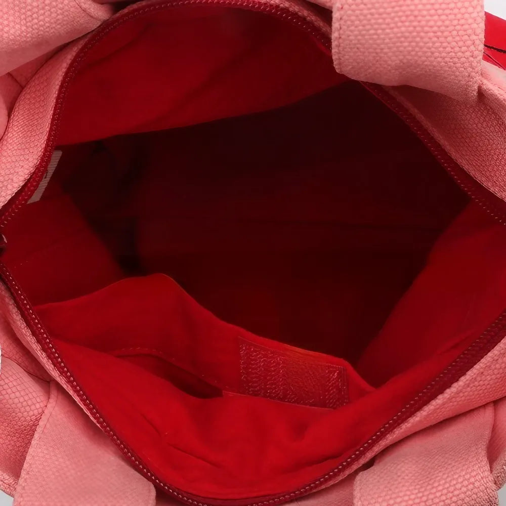 Kawaii Cartoon Cat Theme Black and White Cotton Cute Handbag Casual and Compact Kawaii Cartoon Cat Theme Black and White Cotton Cute Handbag Casual and Compact