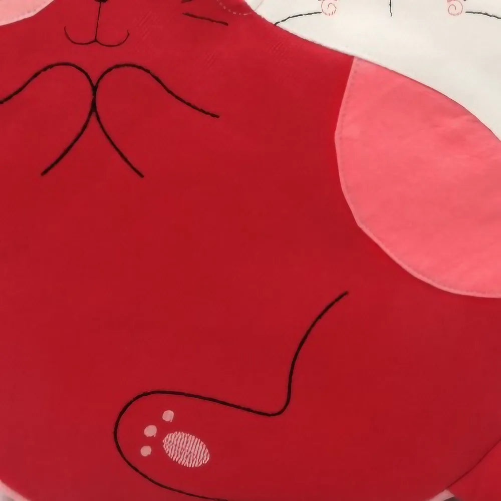 Kawaii Cartoon Cat Theme Black and White Cotton Cute Handbag Casual and Compact Kawaii Cartoon Cat Theme Black and White Cotton Cute Handbag Casual and Compact