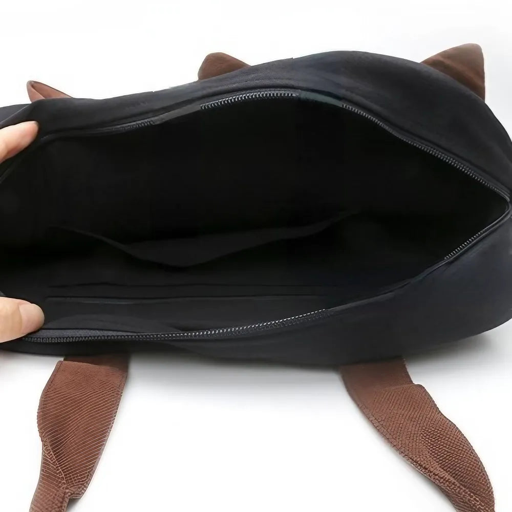 Kawaii Cat-themed Cute Shoulder Bag Casual Cotton Carryall Kawaii Cat-themed Cute Shoulder Bag Casual Cotton Carryall