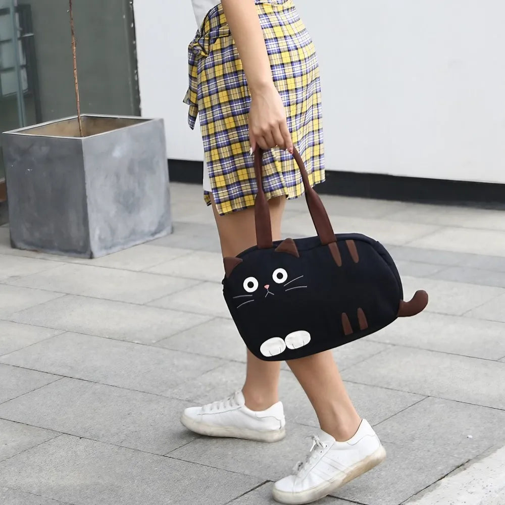 Kawaii Cat-themed Cute Shoulder Bag Casual Cotton Carryall Kawaii Cat-themed Cute Shoulder Bag Casual Cotton Carryall