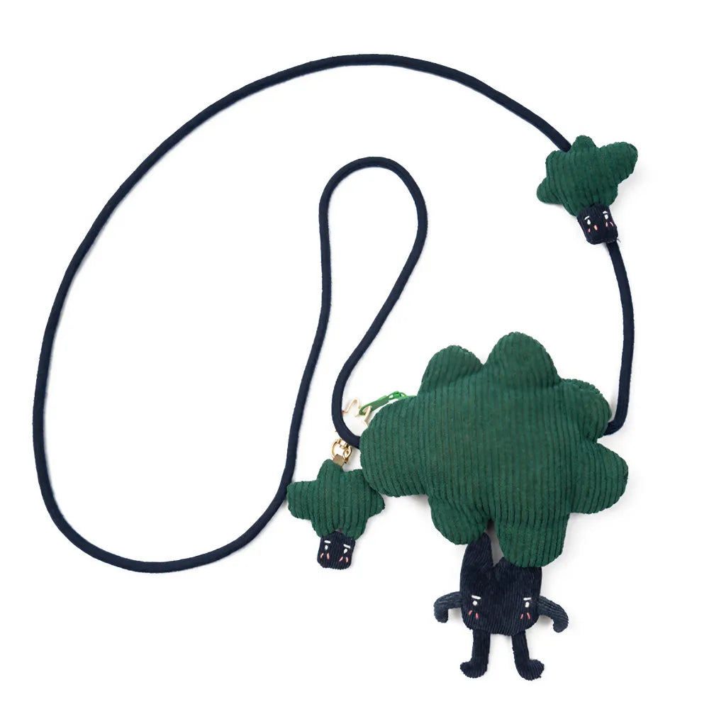 Kawaii Cotton Cute Crossbody Bag Broccoli Theme Casual and Mini Bag