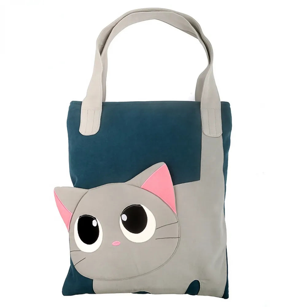 Kawaii Black Cat Theme Cotton Cute Single Shoulder Bag Casual and Cute Kawaii Black Cat Theme Cotton Cute Single Shoulder Bag Casual and Cute