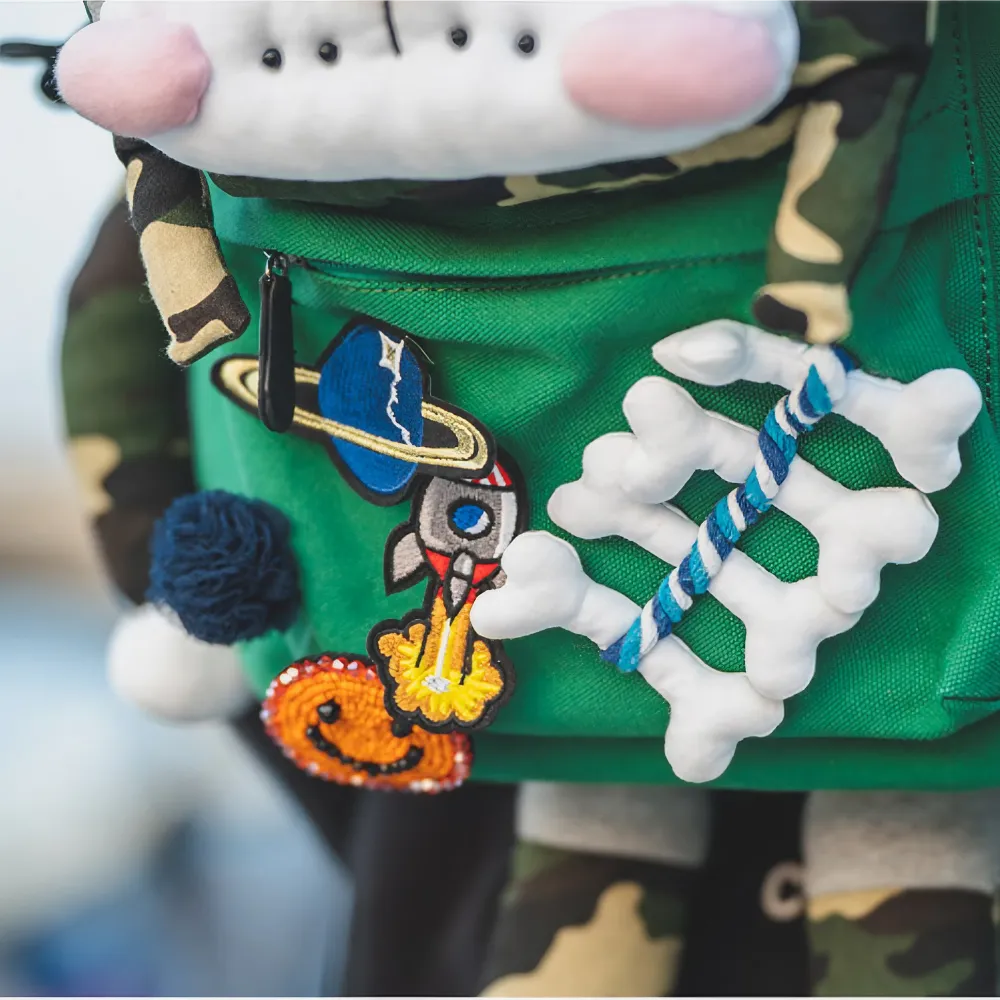 Kawaii Green Canvas Cute Handmade Backpack Perfect for Casual Use Featuring Husky Dog Design Kawaii Green Canvas Cute Handmade Backpack Perfect for Casual Use Featuring Husky Dog Design