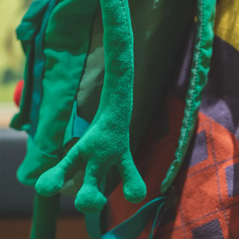 Handmade Cute Green Frog Canvas Kawaii Backpack Casual and Cute Handmade Cute Green Frog Canvas Kawaii Backpack Casual and Cute