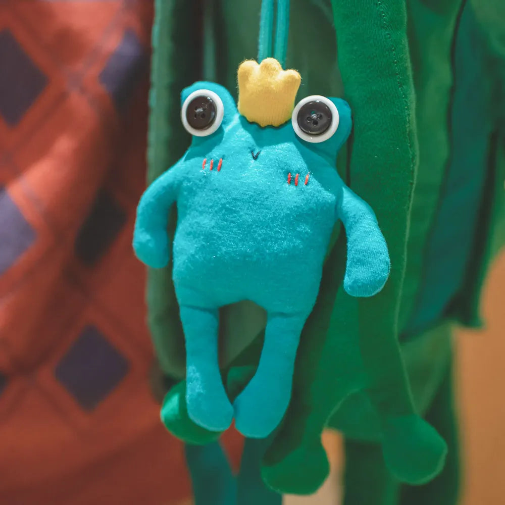 Handmade Cute Green Frog Canvas Kawaii Backpack Casual and Cute Handmade Cute Green Frog Canvas Kawaii Backpack Casual and Cute