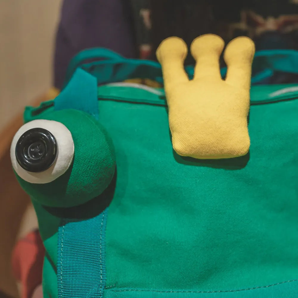 Handmade Cute Green Frog Canvas Kawaii Backpack Casual and Cute Handmade Cute Green Frog Canvas Kawaii Backpack Casual and Cute