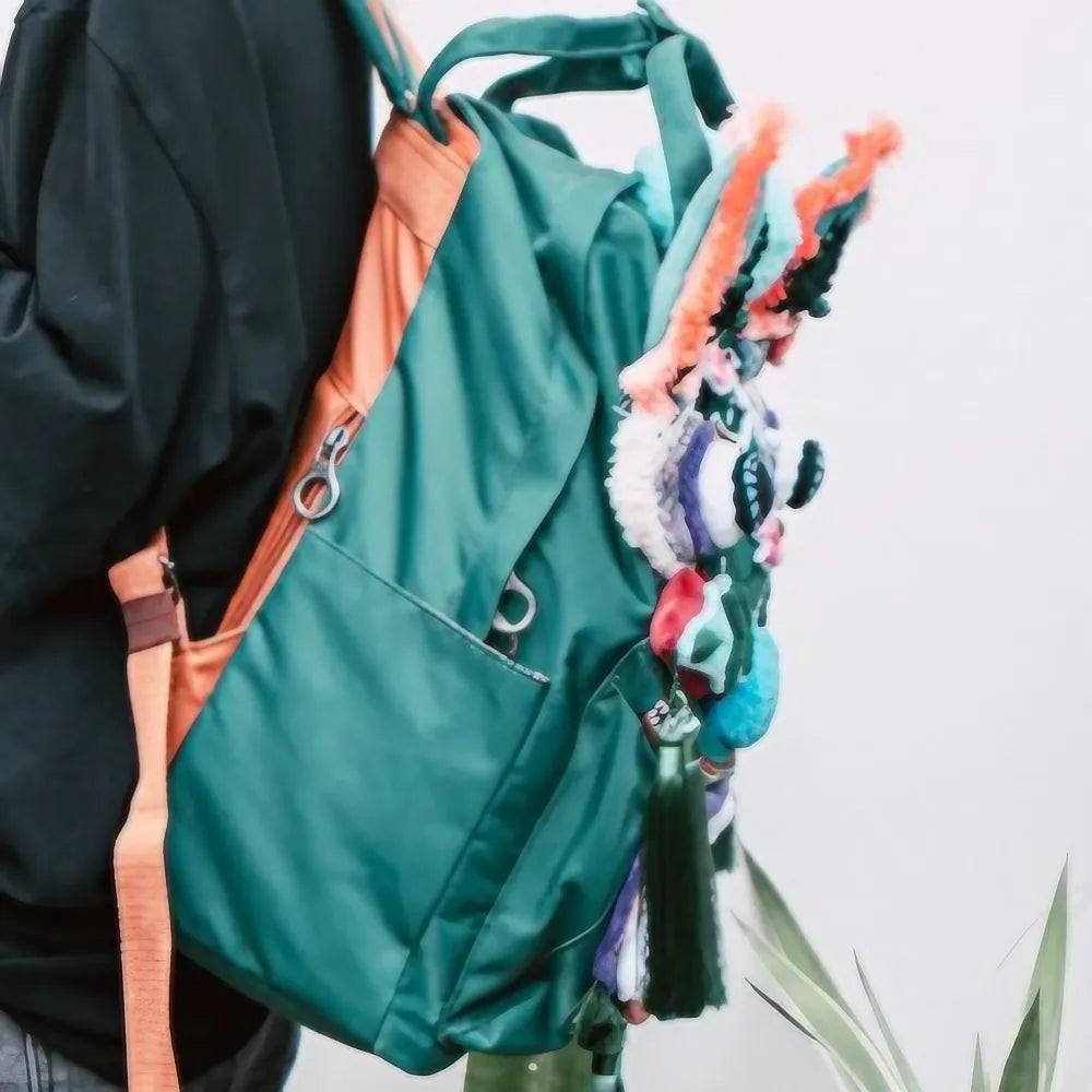 Kawaii Green Polyester Tiger Head Cute Backpack Casual and Laptop Bag - Handmade Kawaii Green Polyester Tiger Head Cute Backpack Casual and Laptop Bag - Handmade