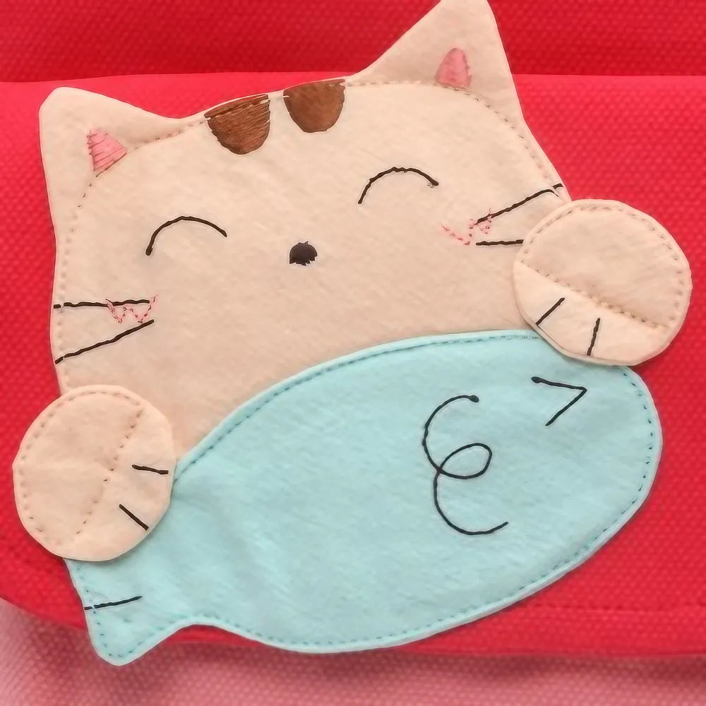 Cute Minimalist Deep Blue Cotton Kawaii Crossbody and Tote Bag Perfect for Casual and Laptop Use Fish-Catching Cat Theme Cute Minimalist Deep Blue Cotton Kawaii Crossbody and Tote Bag Perfect for Casual and Laptop Use Fish-Catching Cat Theme