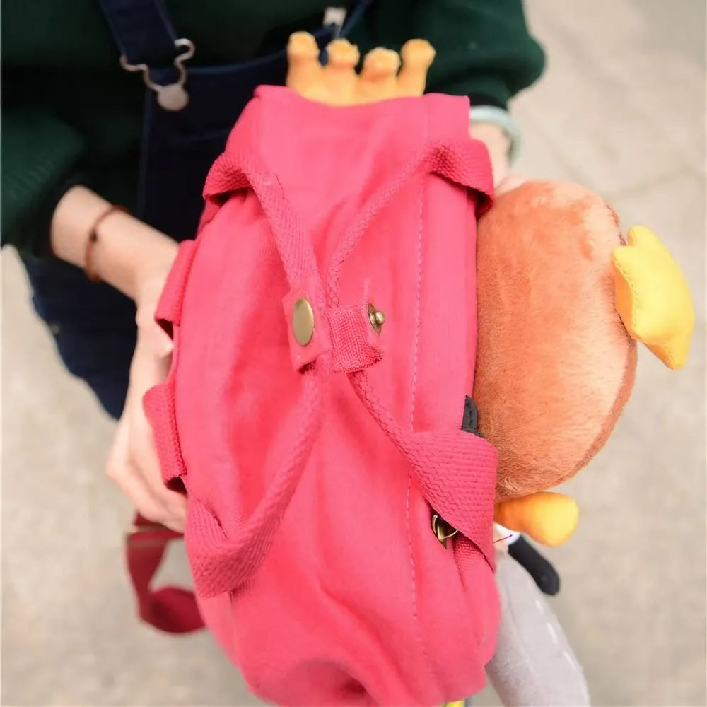 Cute Nutcracker Canvas Handmade Kawaii Anime Backpack Red Casual and Unique Cute Nutcracker Canvas Handmade Kawaii Anime Backpack Red Casual and Unique