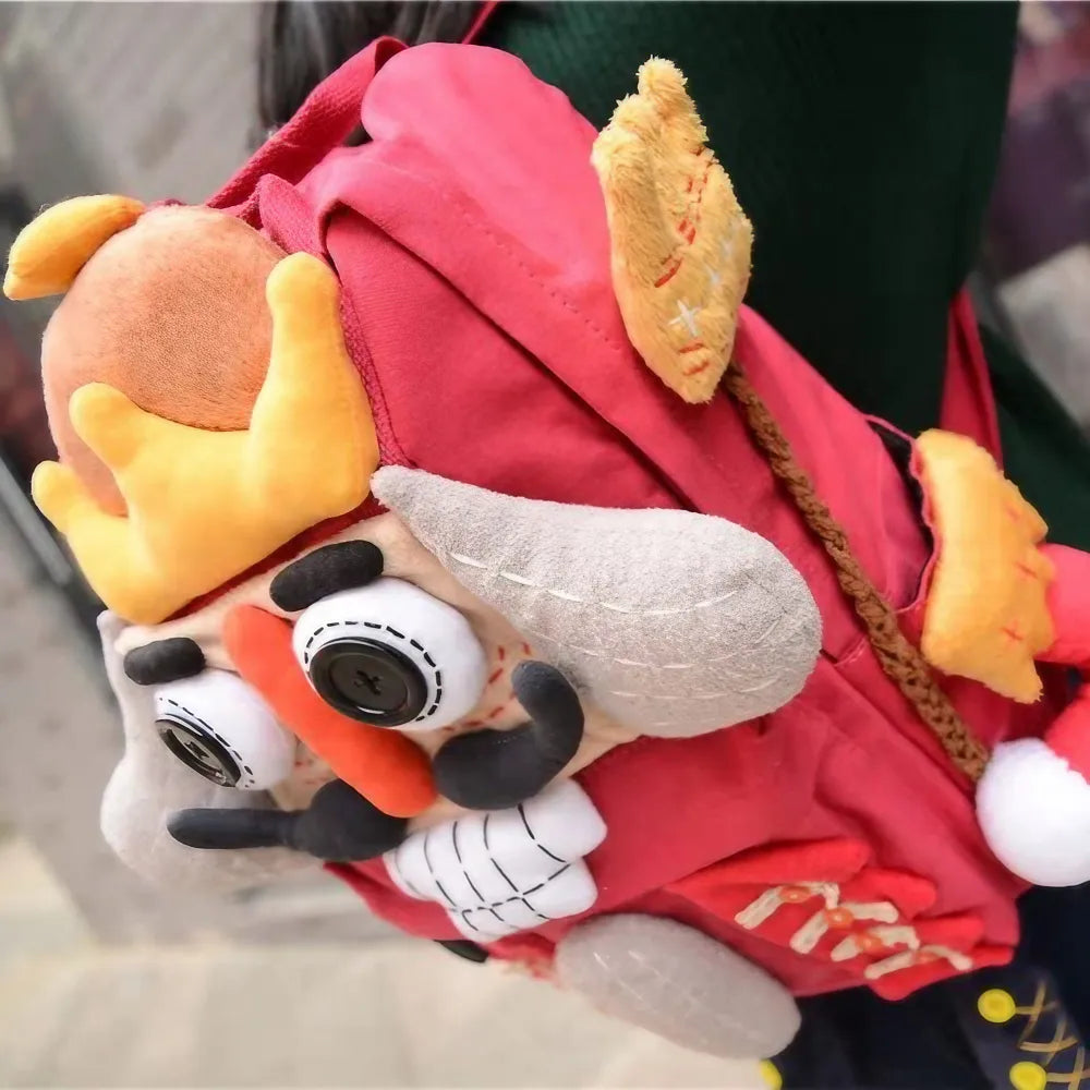 Cute Nutcracker Canvas Handmade Kawaii Anime Backpack Red Casual and Unique Cute Nutcracker Canvas Handmade Kawaii Anime Backpack Red Casual and Unique