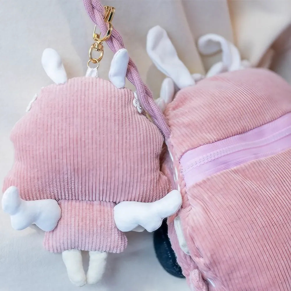 Cute Pink Cotton Kawaii Crossbody Bag for Casual and Phone Storage Cute Pink Cotton Kawaii Crossbody Bag for Casual and Phone Storage