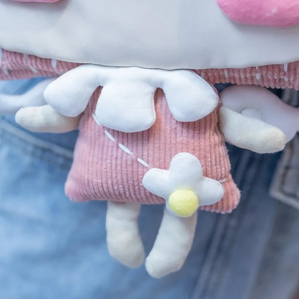 Cute Pink Cotton Kawaii Crossbody Bag for Casual and Phone Storage Cute Pink Cotton Kawaii Crossbody Bag for Casual and Phone Storage