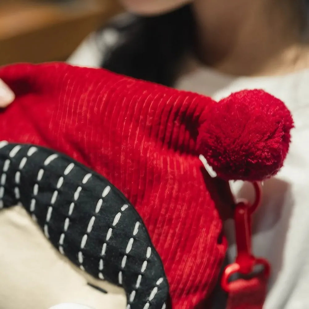Kawaii Red Hat Doll Crossbody Bag in Corduroy Cute Casual Shoulder Bag Kawaii Red Hat Doll Crossbody Bag in Corduroy Cute Casual Shoulder Bag