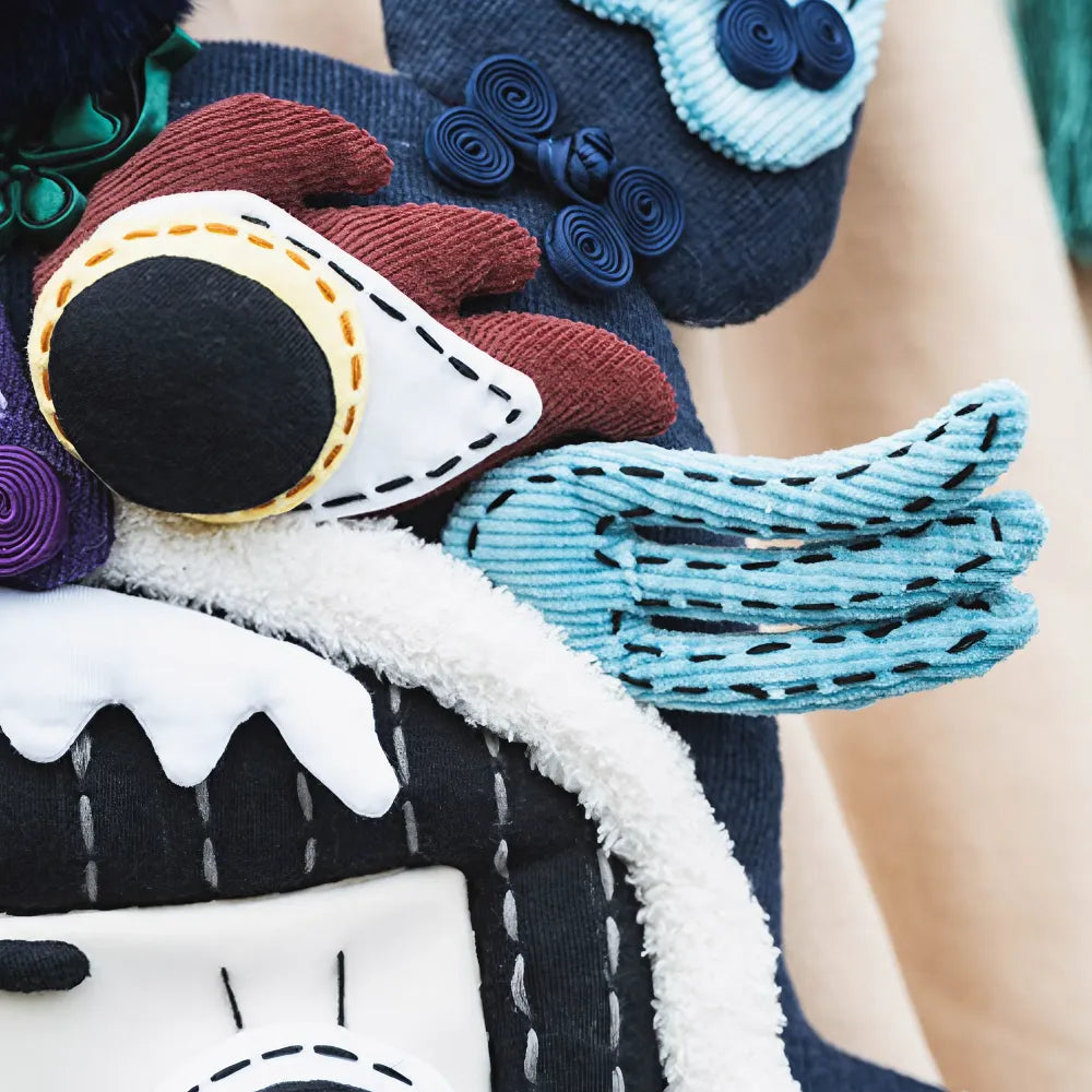 Kawaii Tiger Hat Doll Crossbody Bag Cute Oriental Doll Style Cotton Material Casual Carry-all Kawaii Tiger Hat Doll Crossbody Bag Cute Oriental Doll Style Cotton Material Casual Carry-all