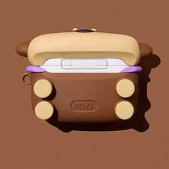 3D Dog Brown Silicone AirPods 4 Pro2 Case Cute Funny
