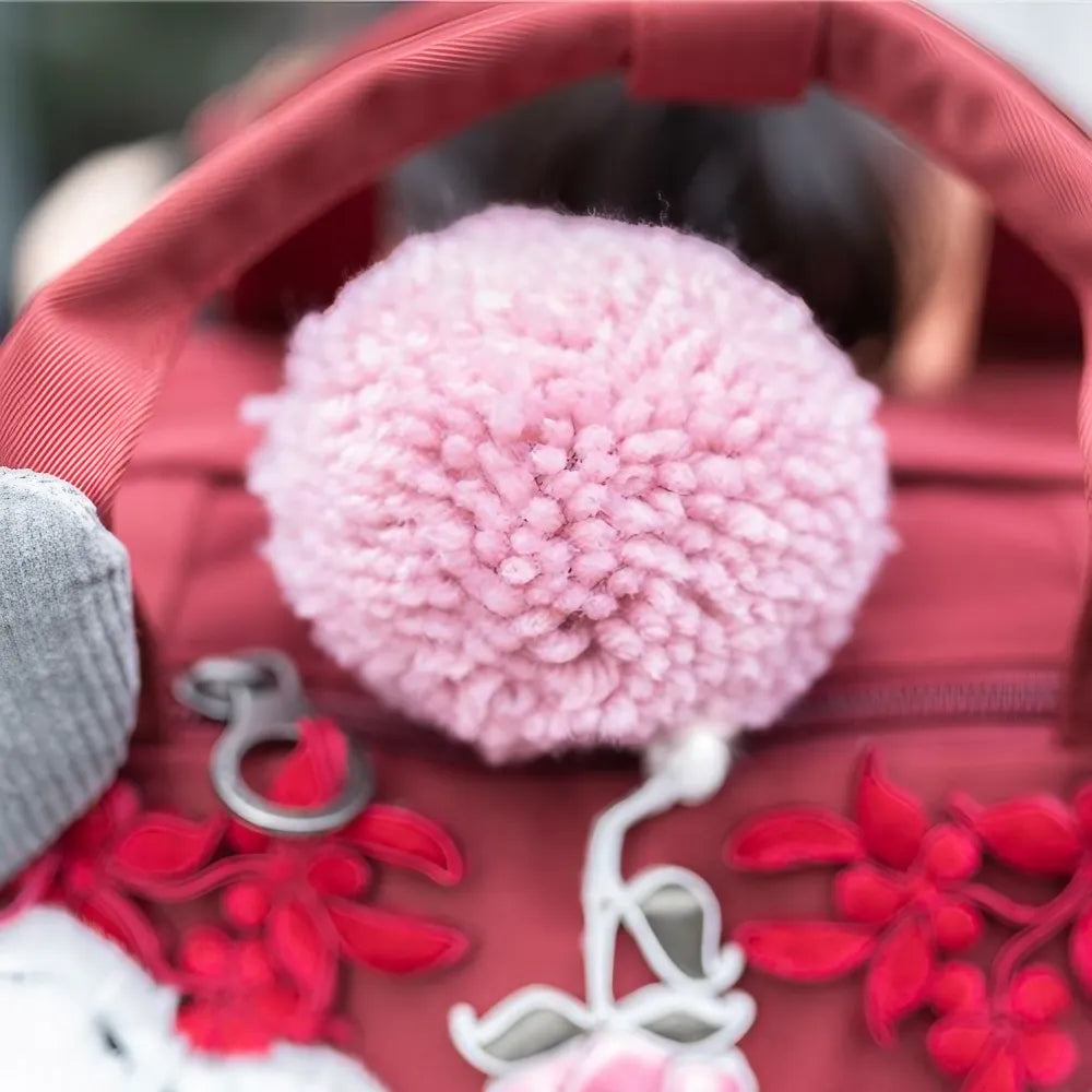Cute and Unique Dragon Dance Kawaii Handmade Backpack in Burgundy Polyester Fiber Casual and Laptop Bag Cute and Unique Dragon Dance Kawaii Handmade Backpack in Burgundy Polyester Fiber Casual and Laptop Bag