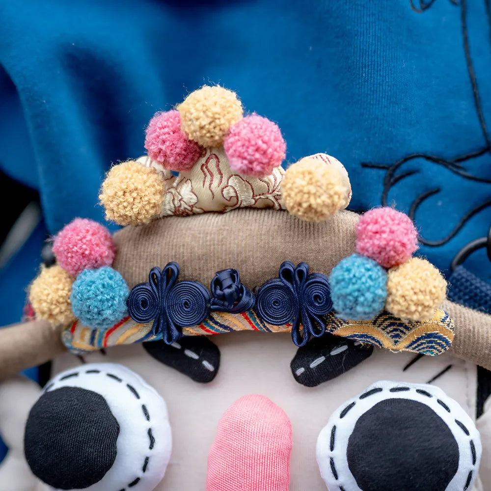 Cute and Unique God of Wealth Kawaii Shoulder Bag Cotton Material Casual and Phone Bag - Handmade Cute and Unique God of Wealth Kawaii Shoulder Bag Cotton Material Casual and Phone Bag - Handmade