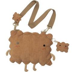 Cute Butter Biscuit Kawaii Crossbody Bag Light Khaki Cotton Casual Purse