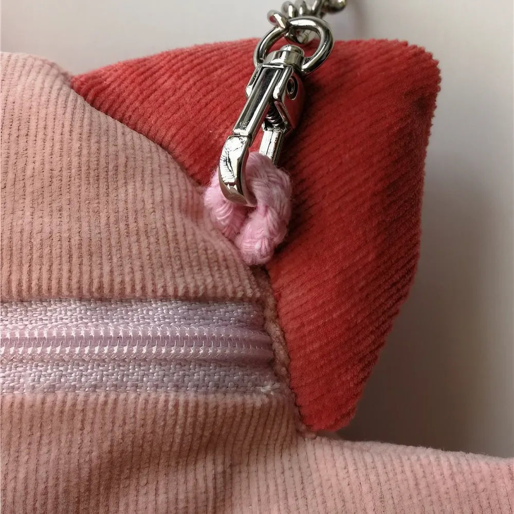 Cute Pink Corduroy Piggy Bank Kawaii Crossbody Bag Casual and Adorable Cute Pink Corduroy Piggy Bank Kawaii Crossbody Bag Casual and Adorable