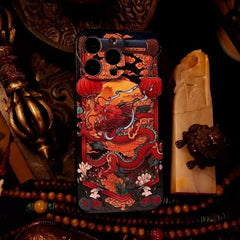 iPhone 15 Pro Max 6.7″ Art Case - Dragon Textured TPU Cover