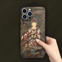 iPhone 16 Pro Max 6.7″ Art Case - Guanyin TPU Textured Design